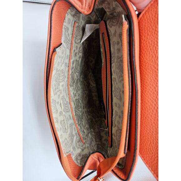Simply Noelle Women's Orange Backpack Purse Top Handle‎ Pockets Storage - Picture 11 of 11